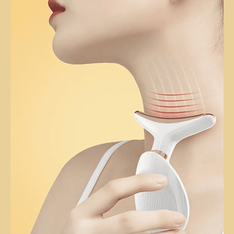 Masajeador Facial & Cuello Dual Lift LED™ - Rejuvenecedor & Anti-Papada