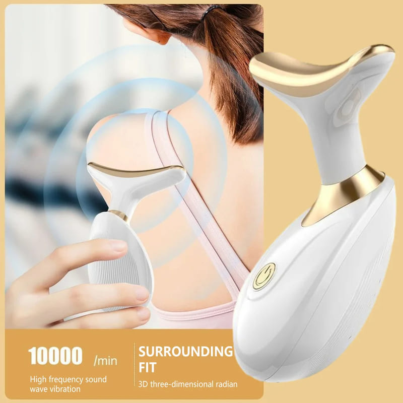 Masajeador Facial & Cuello Dual Lift LED™ - Rejuvenecedor & Anti-Papada