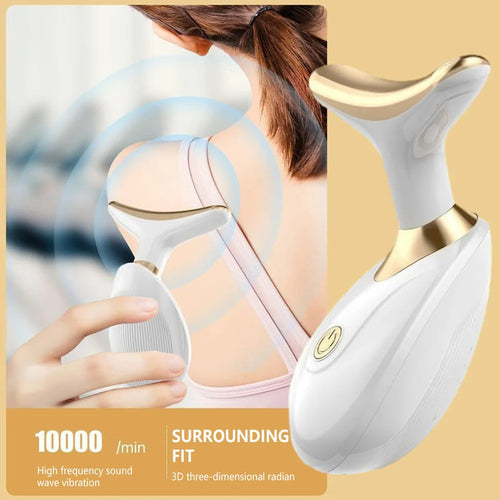 Masajeador Facial & Cuello Dual Lift LED™ - Rejuvenecedor & Anti-Papada